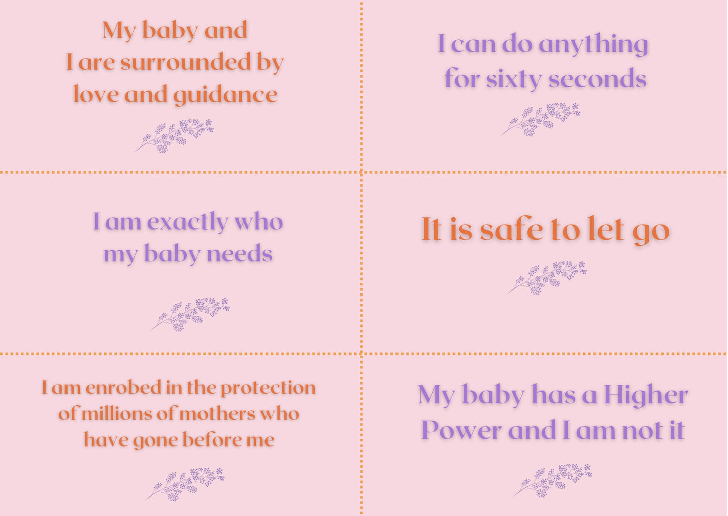 Printable Birth Affirmation Cards